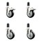 Service Caster 4 Inch 316SS Black Poly Swivel 1-5/8 Inch Expanding Stem Caster Lock Brake, 2PK SS316TTLEX20S414-PPUB-BLK-2-S-2-158 - alternate 4
